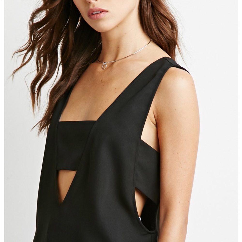 Black Cut-out Top